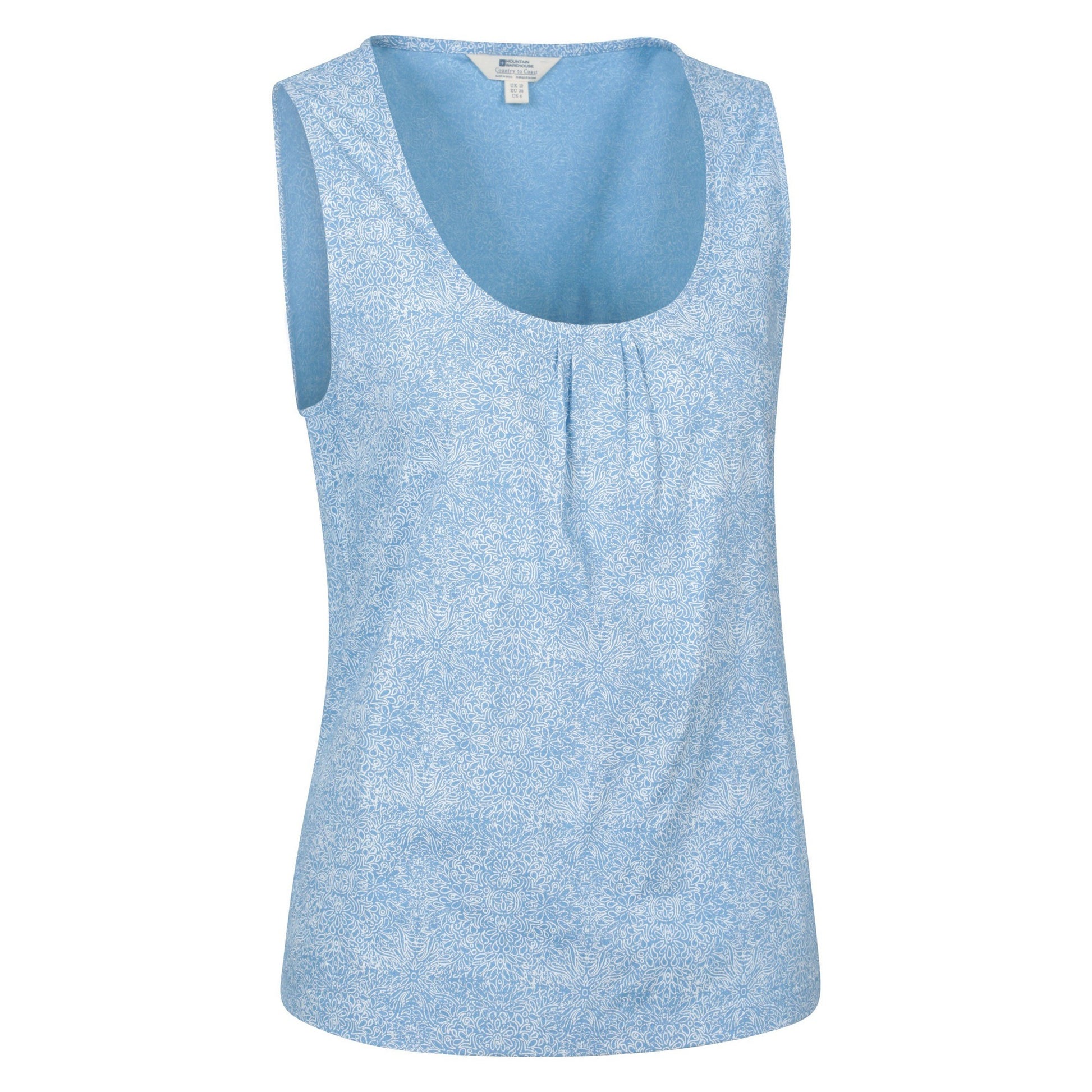 Pale Blue - Side - Mountain Warehouse Womens-Ladies Orchid Floral Tank Top