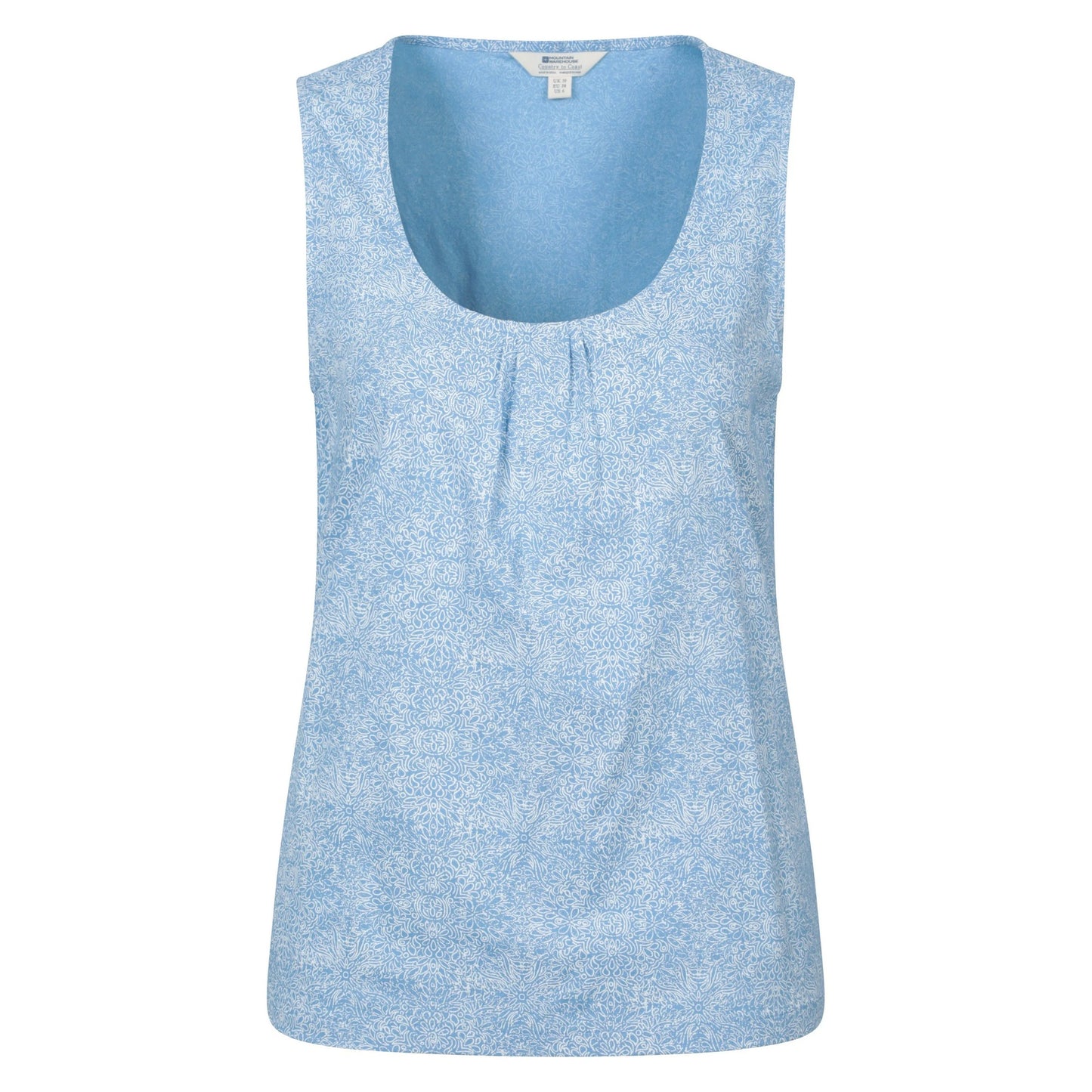 Pale Blue - Front - Mountain Warehouse Womens-Ladies Orchid Floral Tank Top