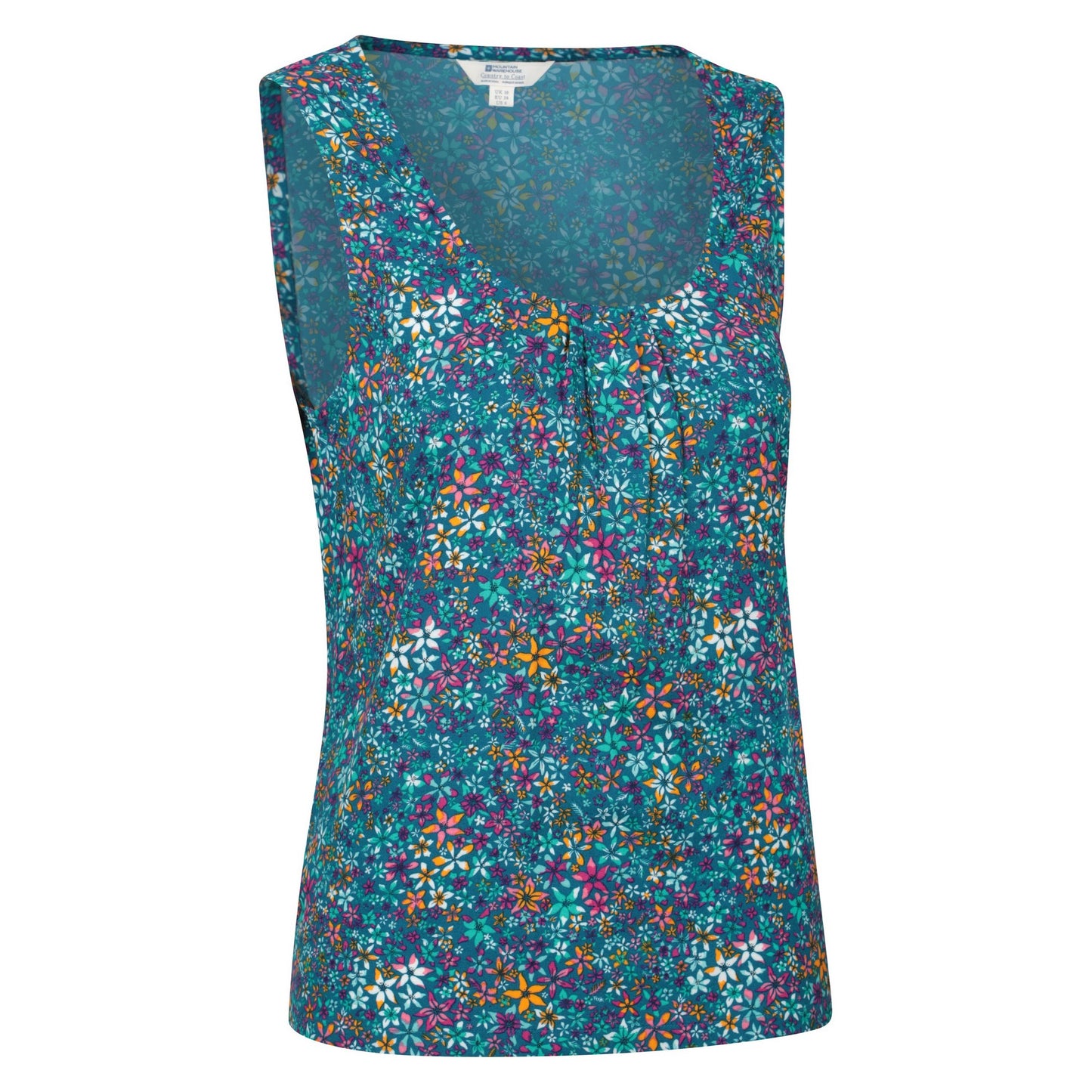 Teal - Side - Mountain Warehouse Womens-Ladies Orchid Tank Top