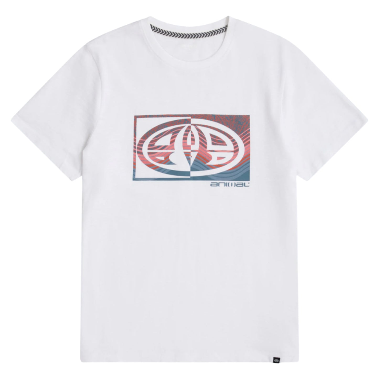 White - Front - Animal Mens Jacob T-Shirt