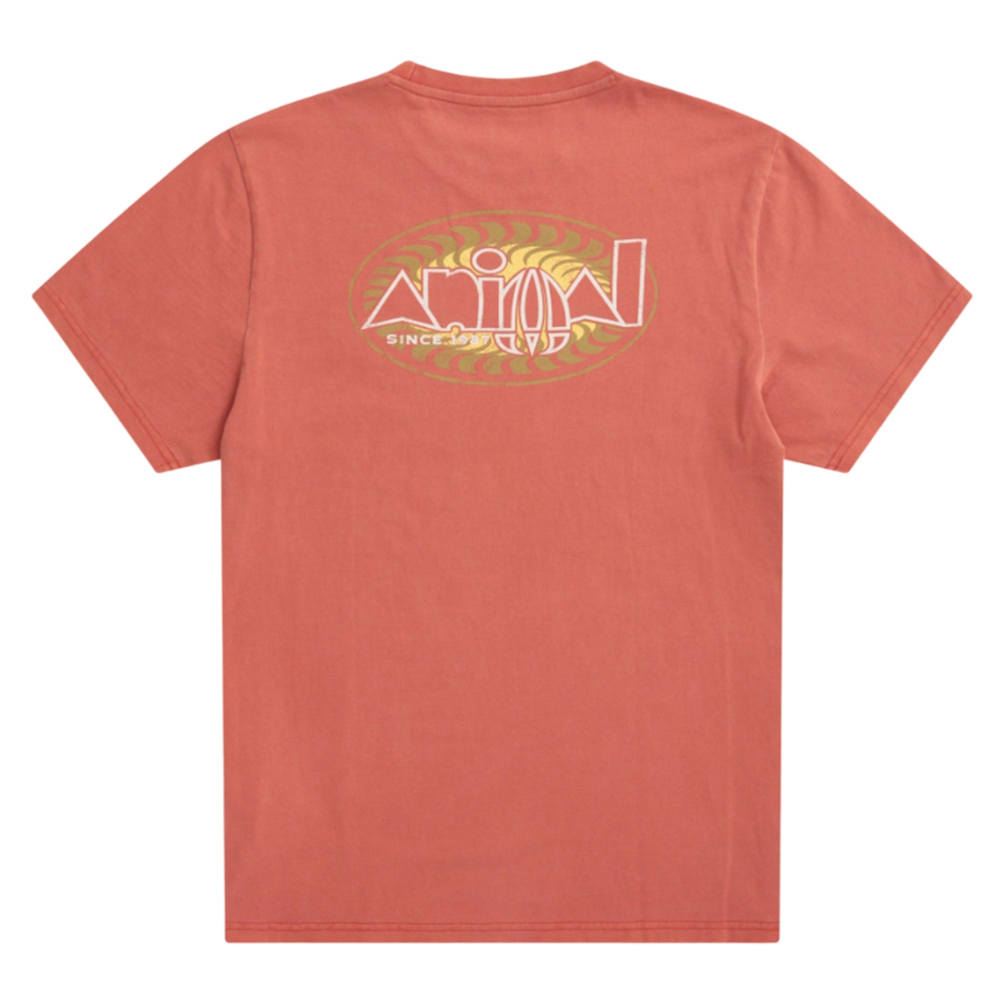 Burnt Orange - Back - Animal Mens Chase Relaxed Fit T-Shirt