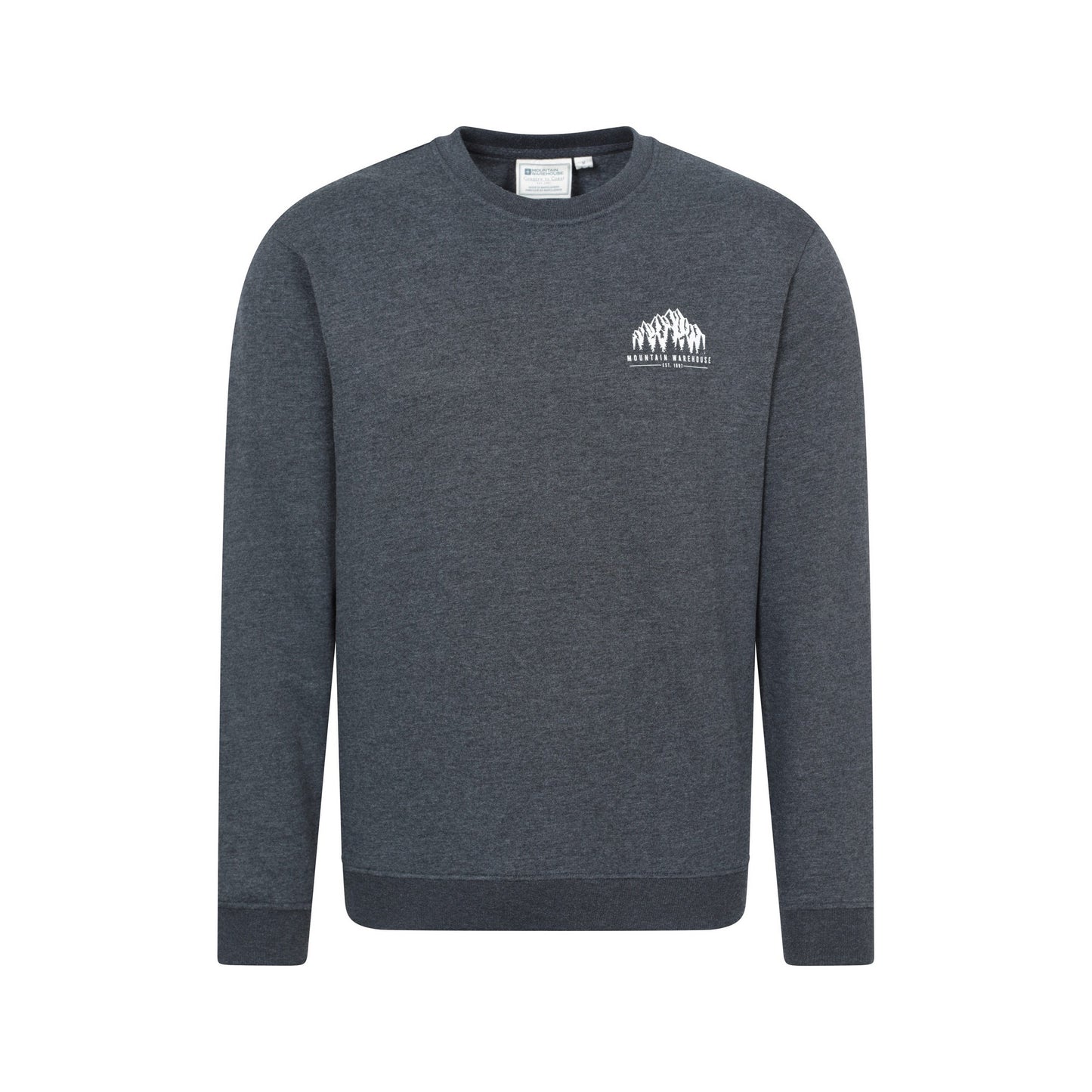 Charcoal - Front - Mountain Warehouse Mens Adventure Graphic Sweatshirt