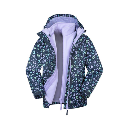 Navy - Pack Shot - Mountain Warehouse Childrens-Kids Aries 3 in 1 Waterproof Jacket