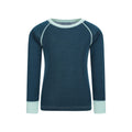 Teal - Front - Mountain Warehouse Childrens-Kids Merino II Round Neck Base Layer Top