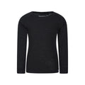 Black - Front - Mountain Warehouse Childrens-Kids Merino II Round Neck Base Layer Top