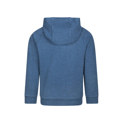Navy - Back - Mountain Warehouse Childrens-Kids Strath Melange Supersoft Hoodie