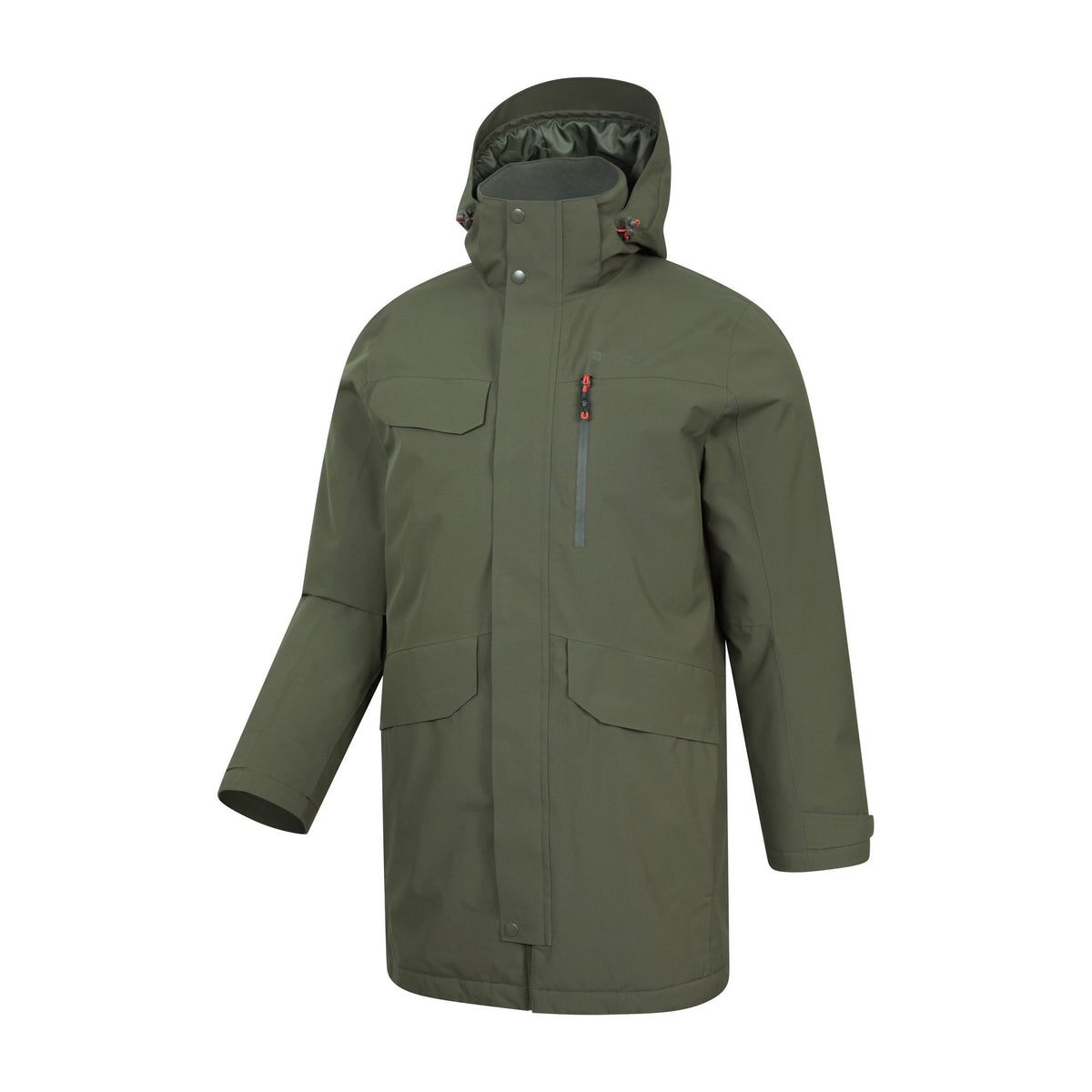 Green - Lifestyle - Mountain Warehouse Mens Reid Waterproof Padded Jacket