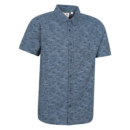 Navy - Side - Mountain Warehouse Mens Preston Illustration Shirt