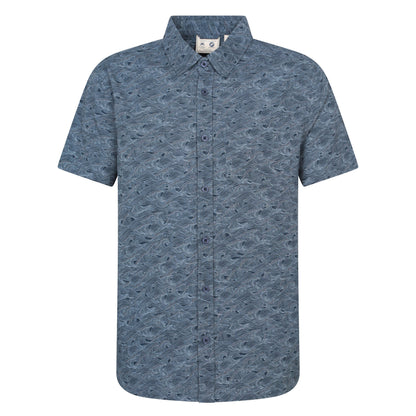 Navy - Front - Mountain Warehouse Mens Preston Illustration Shirt