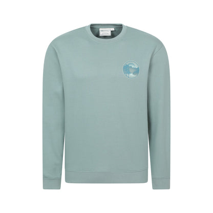 Light Khaki - Front - Mountain Warehouse Mens Tree Ring Sweatshirt