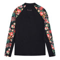 Black - Back - Animal Womens-Ladies Lillie Printed Panelled Rash Top