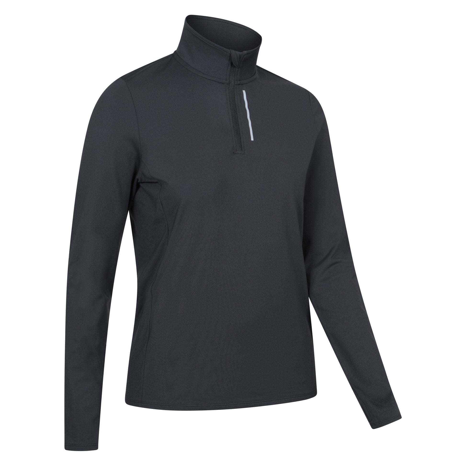 Black - Back - Mountain Warehouse Womens-Ladies React Quarter Zip Midlayer