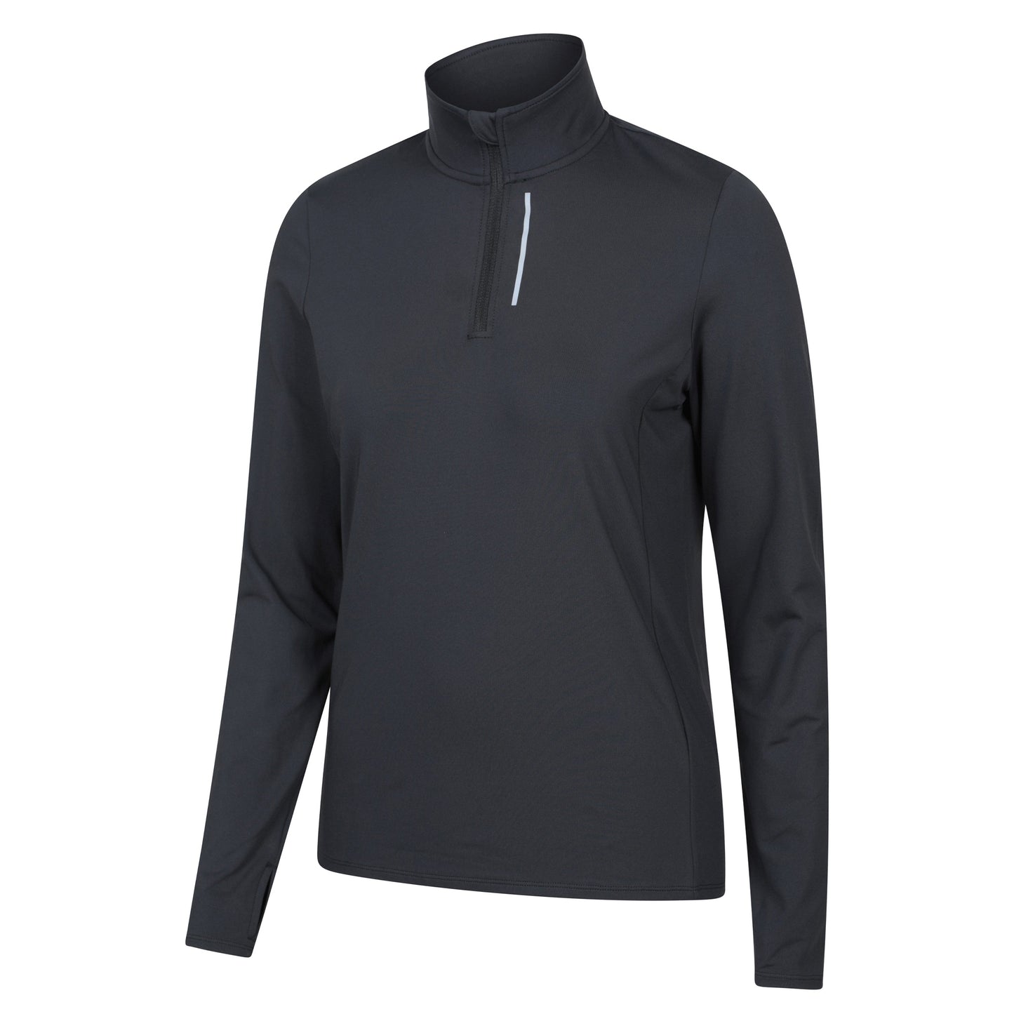 Black - Side - Mountain Warehouse Womens-Ladies React Quarter Zip Midlayer