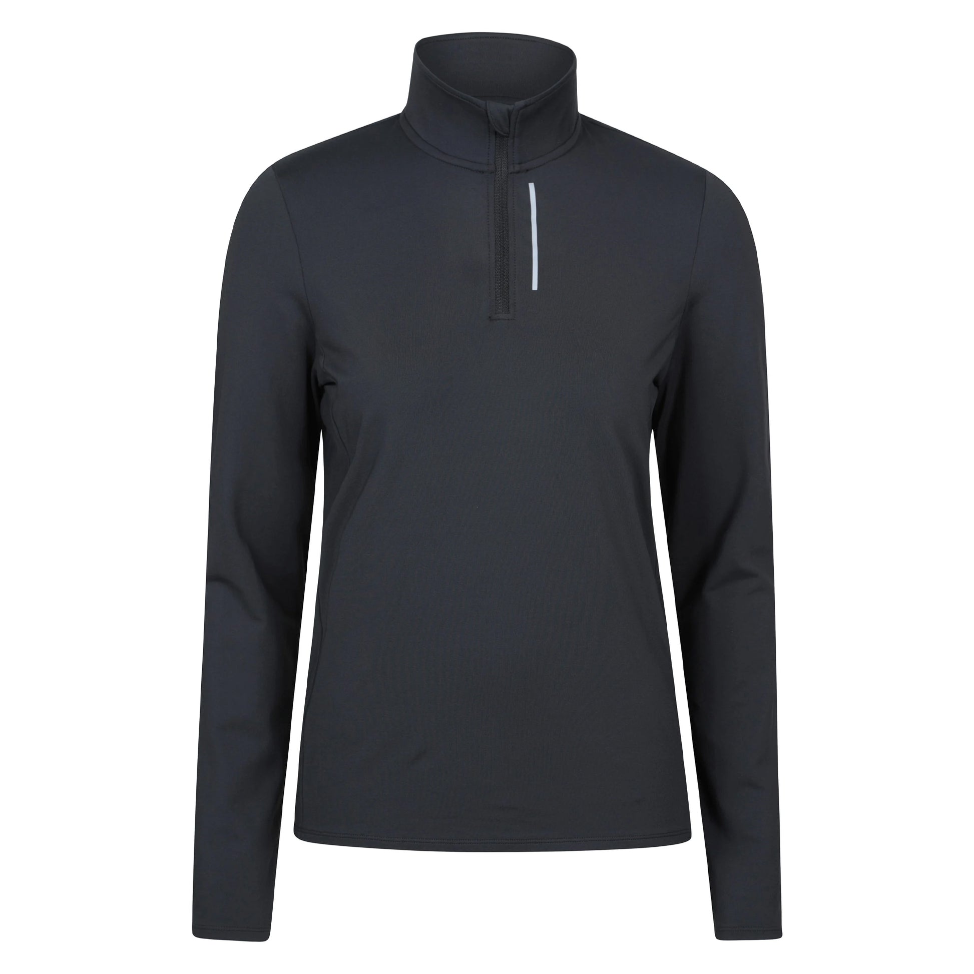 Black - Front - Mountain Warehouse Womens-Ladies React Quarter Zip Midlayer
