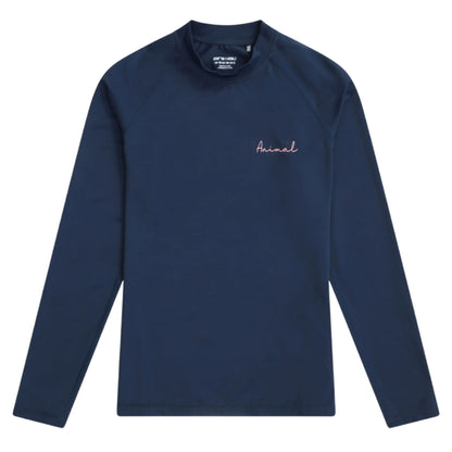 Dark Blue - Front - Animal Womens-Ladies Lillie Long-Sleeved Rash Top