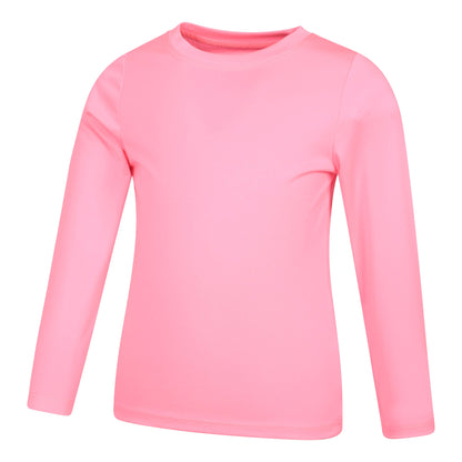 Bright Pink - Lifestyle - Mountain Warehouse Childrens-Kids Aqua Long-Sleeved Swimming T-Shirt