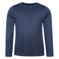 Navy - Front - Mountain Warehouse Childrens-Kids Aqua Long-Sleeved Swimming T-Shirt