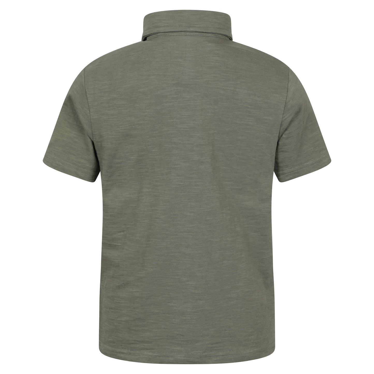 Green - Back - Mountain Warehouse Childrens-Kids Slub Polo Shirt