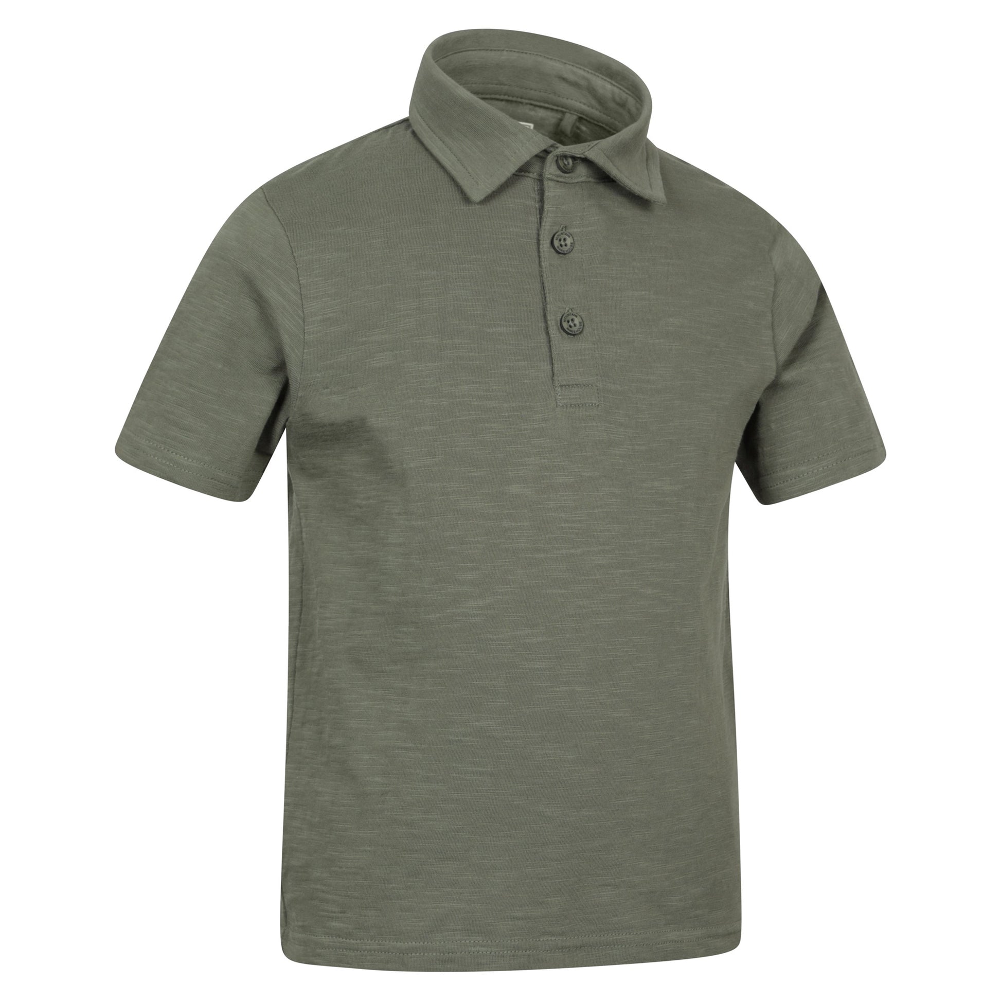 Green - Side - Mountain Warehouse Childrens-Kids Slub Polo Shirt