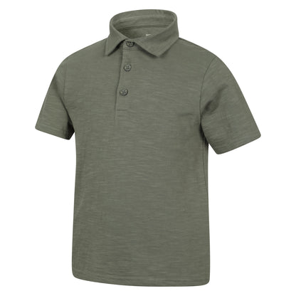Green - Lifestyle - Mountain Warehouse Childrens-Kids Slub Polo Shirt