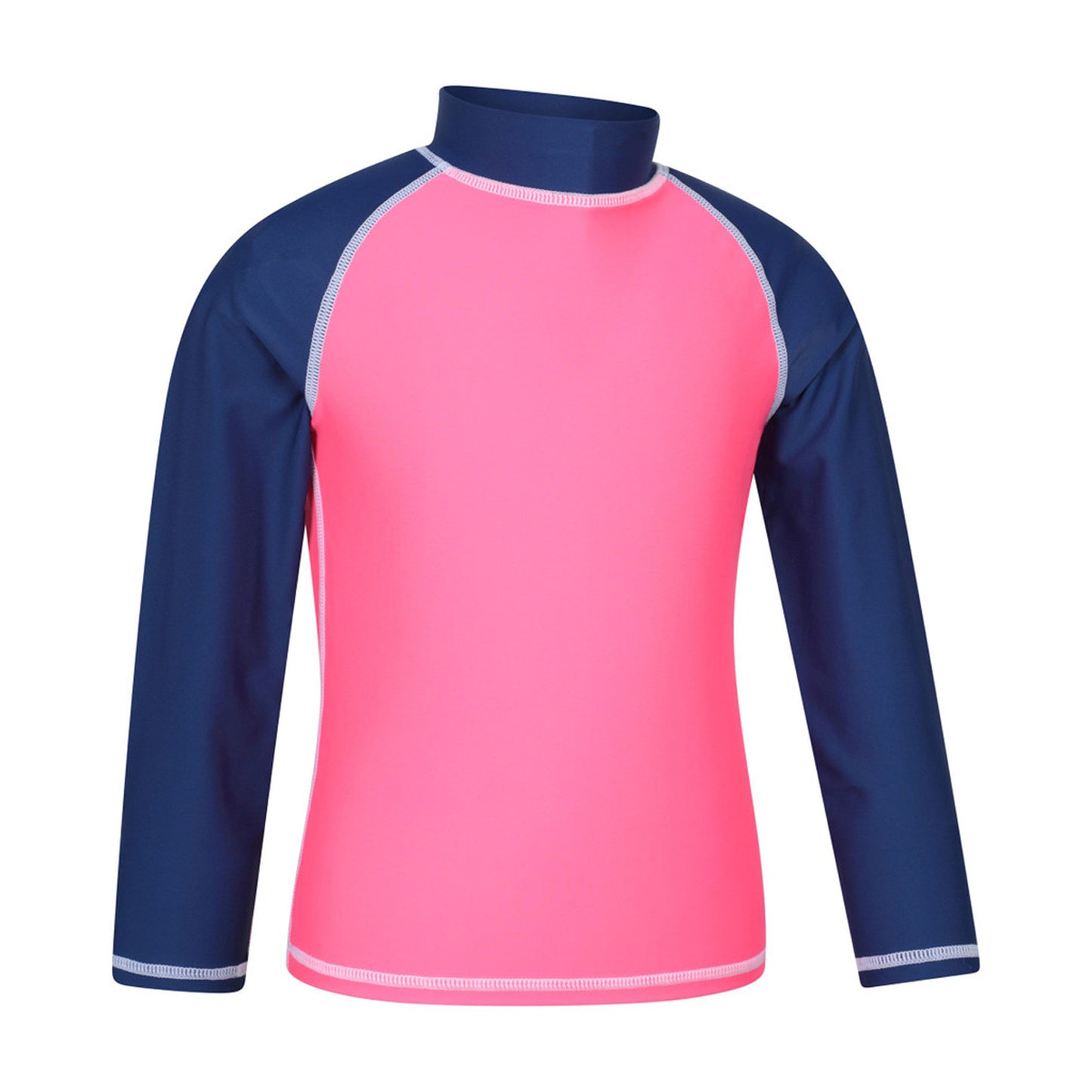 Dark Pink - Side - Mountain Warehouse Childrens-Kids Long-Sleeved Rash Top