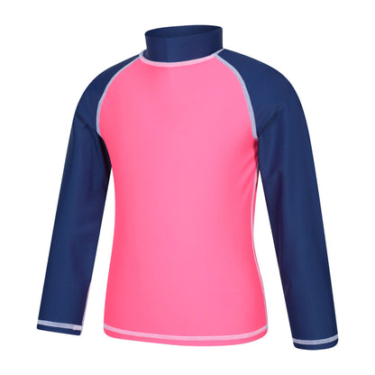 Dark Pink - Lifestyle - Mountain Warehouse Childrens-Kids Long-Sleeved Rash Top