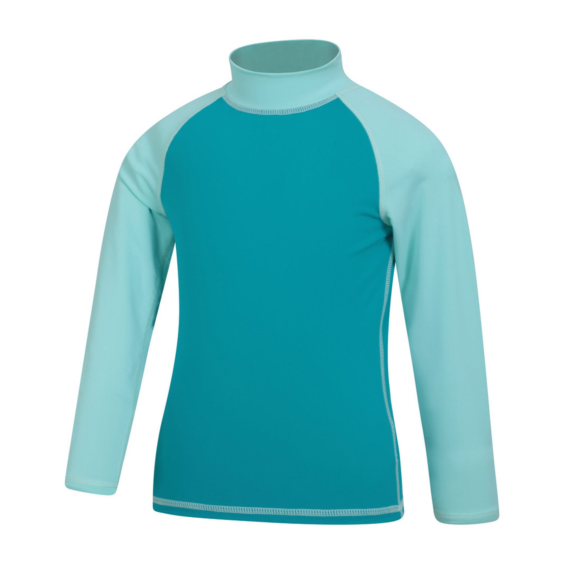 Light Blue - Side - Mountain Warehouse Childrens-Kids Long-Sleeved Rash Top