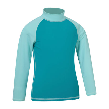 Light Blue - Lifestyle - Mountain Warehouse Childrens-Kids Long-Sleeved Rash Top