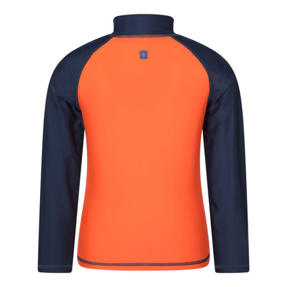 Orange - Back - Mountain Warehouse Childrens-Kids Long-Sleeved Rash Top