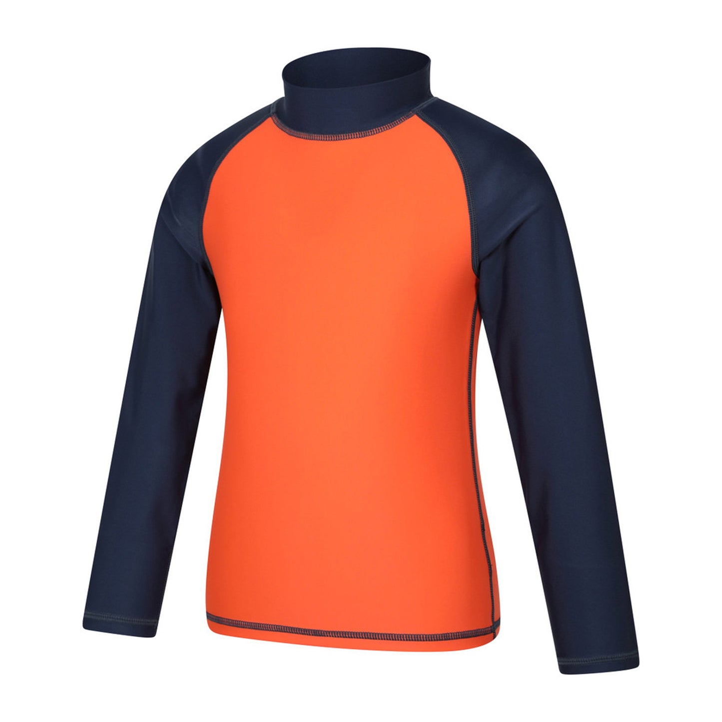 Orange - Side - Mountain Warehouse Childrens-Kids Long-Sleeved Rash Top
