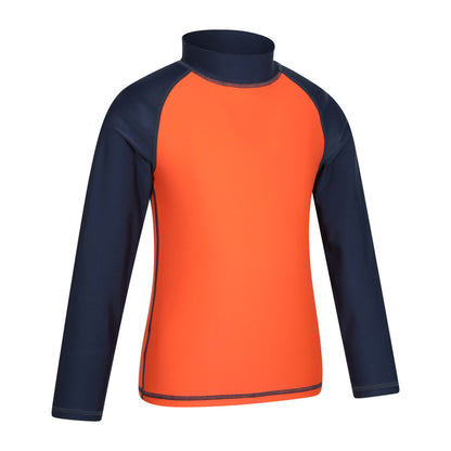Orange - Lifestyle - Mountain Warehouse Childrens-Kids Long-Sleeved Rash Top