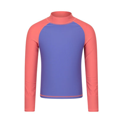 Purple - Front - Mountain Warehouse Childrens-Kids Long-Sleeved Rash Top