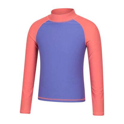 Purple - Side - Mountain Warehouse Childrens-Kids Long-Sleeved Rash Top