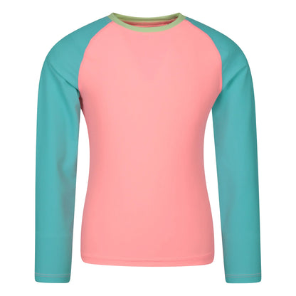 Turquoise - Front - Mountain Warehouse Childrens-Kids Long-Sleeved Rash Top
