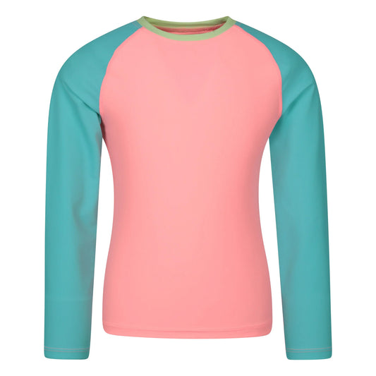 Turquoise - Front - Mountain Warehouse Childrens-Kids Long-Sleeved Rash Top