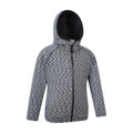 Black - Side - Mountain Warehouse Childrens-Kids Marathon Stripe Full Zip Hoodie