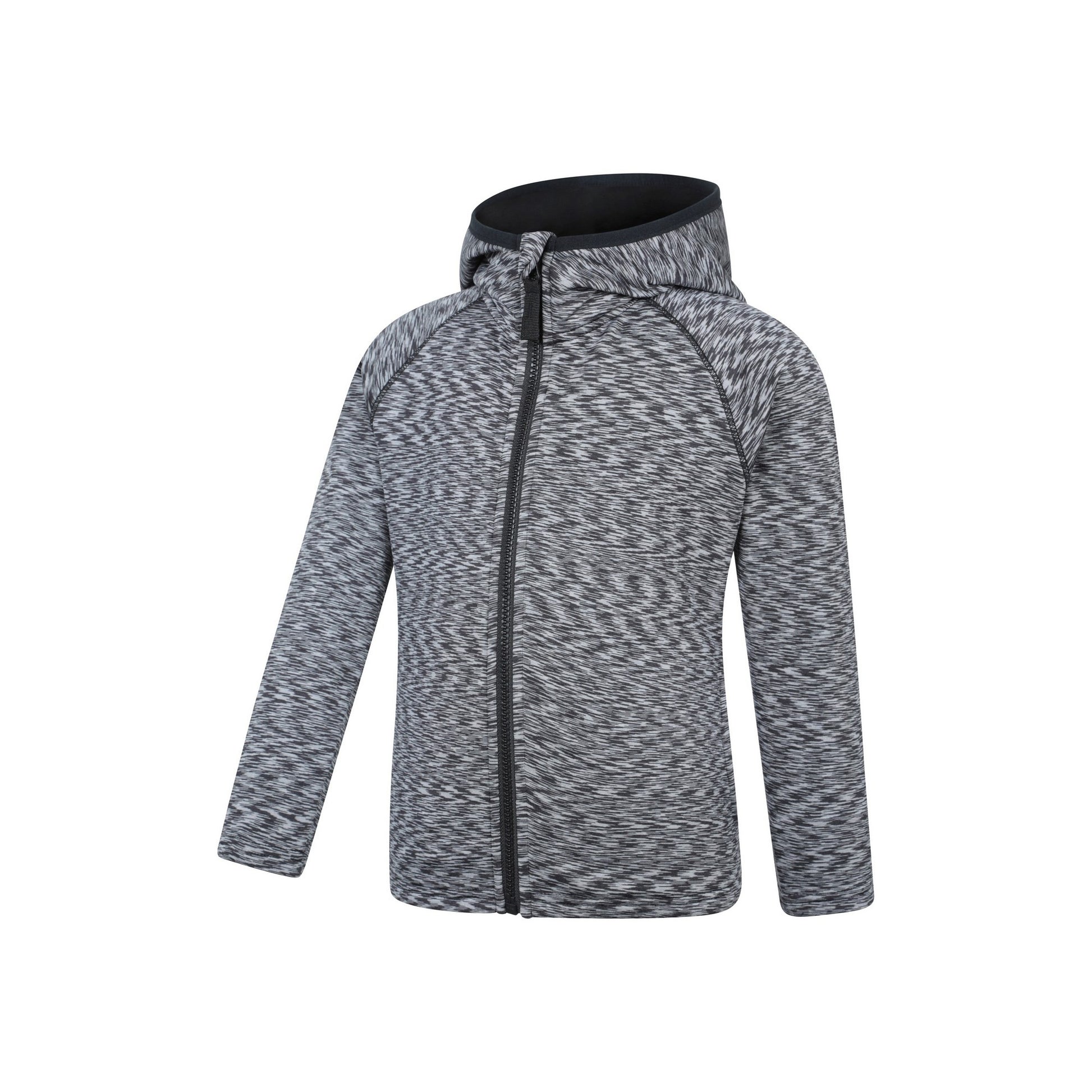 Black - Lifestyle - Mountain Warehouse Childrens-Kids Marathon Stripe Full Zip Hoodie
