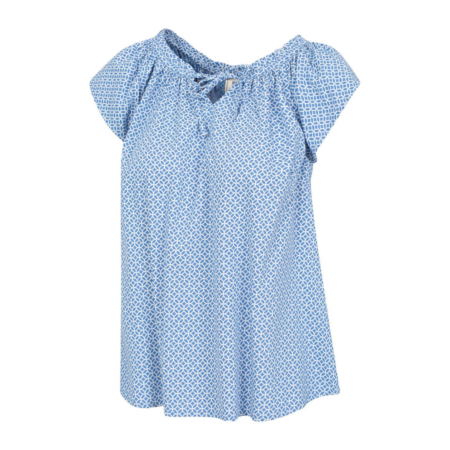 Blue - Side - Mountain Warehouse Womens-Ladies Printed Flutter Blouse
