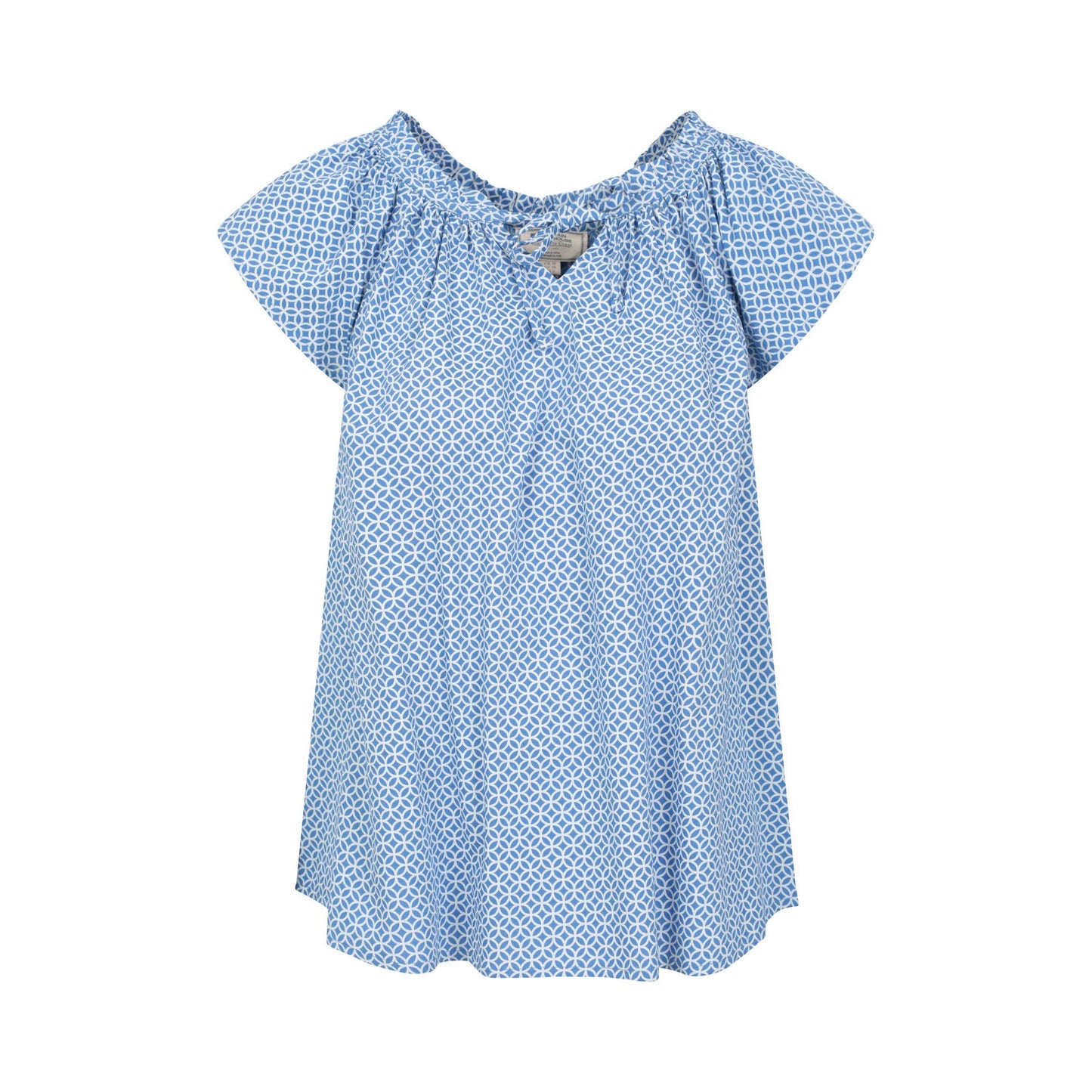 Blue - Front - Mountain Warehouse Womens-Ladies Printed Flutter Blouse