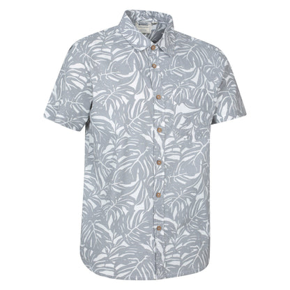 Grey - Side - Mountain Warehouse Mens Tropical Short-Sleeved Shirt
