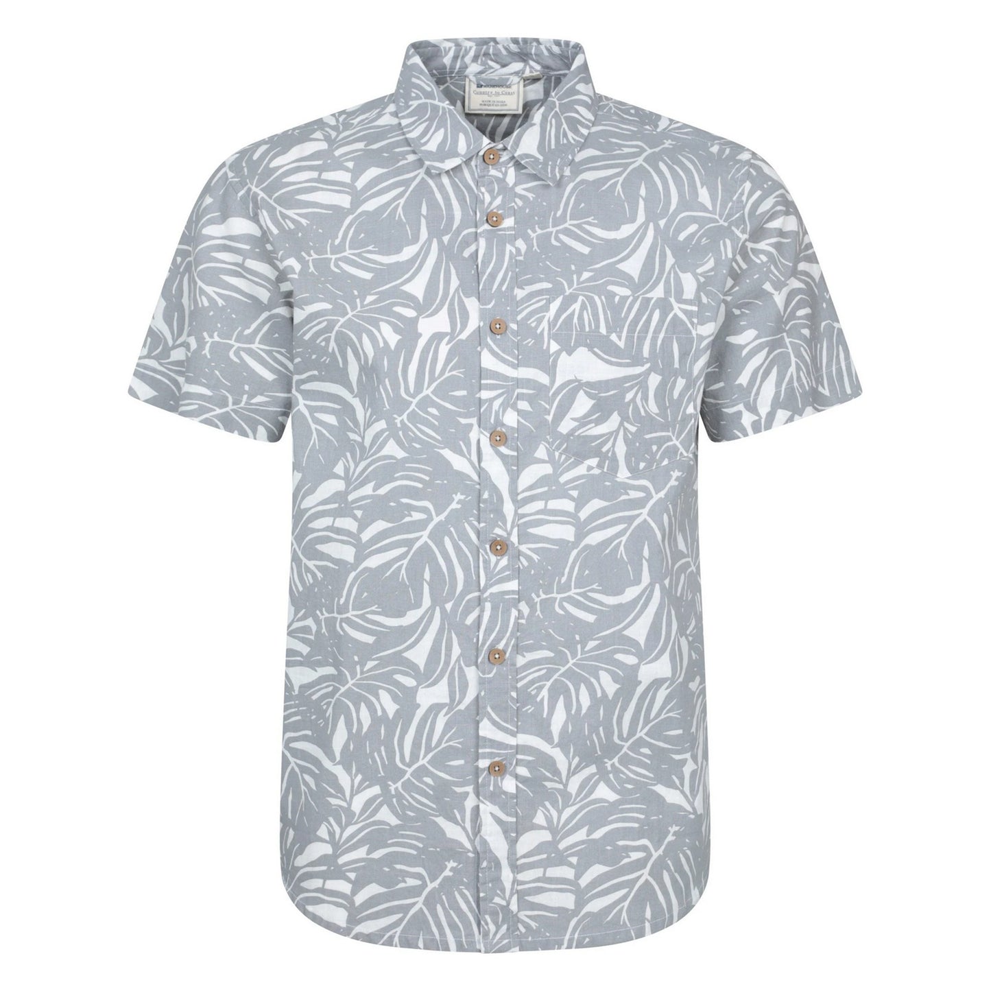Grey - Front - Mountain Warehouse Mens Tropical Short-Sleeved Shirt