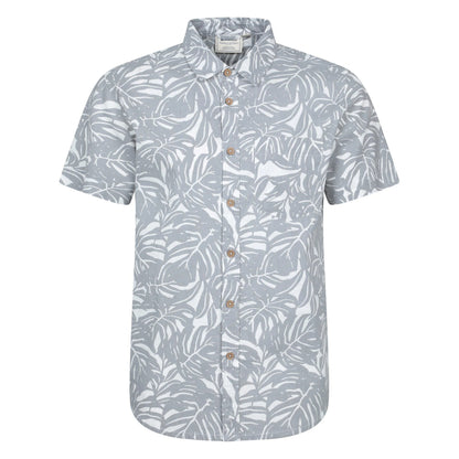 Grey - Front - Mountain Warehouse Mens Tropical Short-Sleeved Shirt