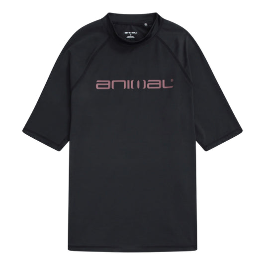 Jet Black - Front - Animal Mens Kai Rash Top