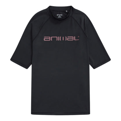 Jet Black - Front - Animal Mens Kai Rash Top