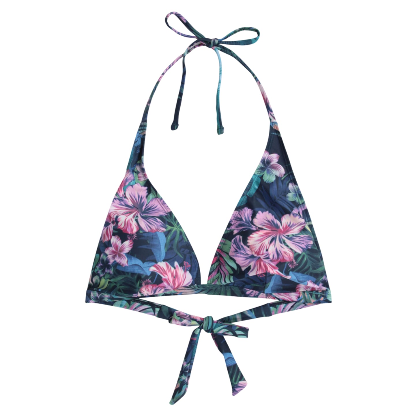 Dark Blue - Front - Animal Womens-Ladies Iona Printed Bikini Top