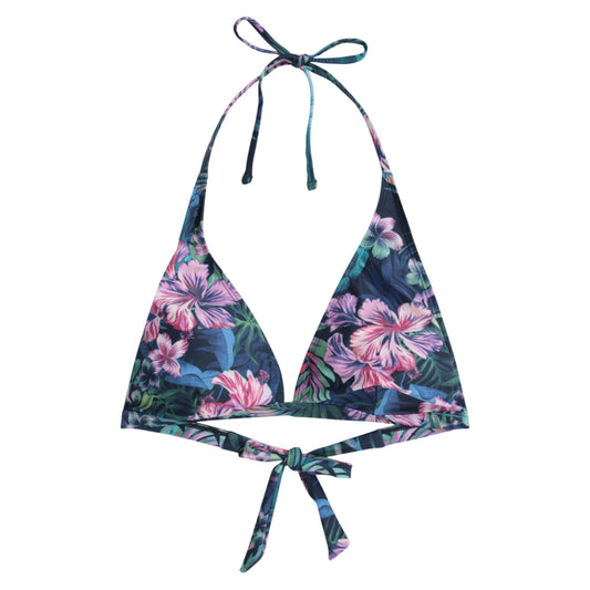 Dark Blue - Front - Animal Womens-Ladies Iona Printed Bikini Top