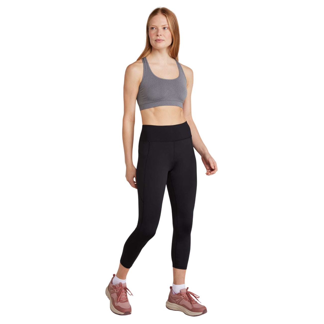 Black - Side - Mountain Warehouse Womens-Ladies Blackout High Waist 7-8 Leggings