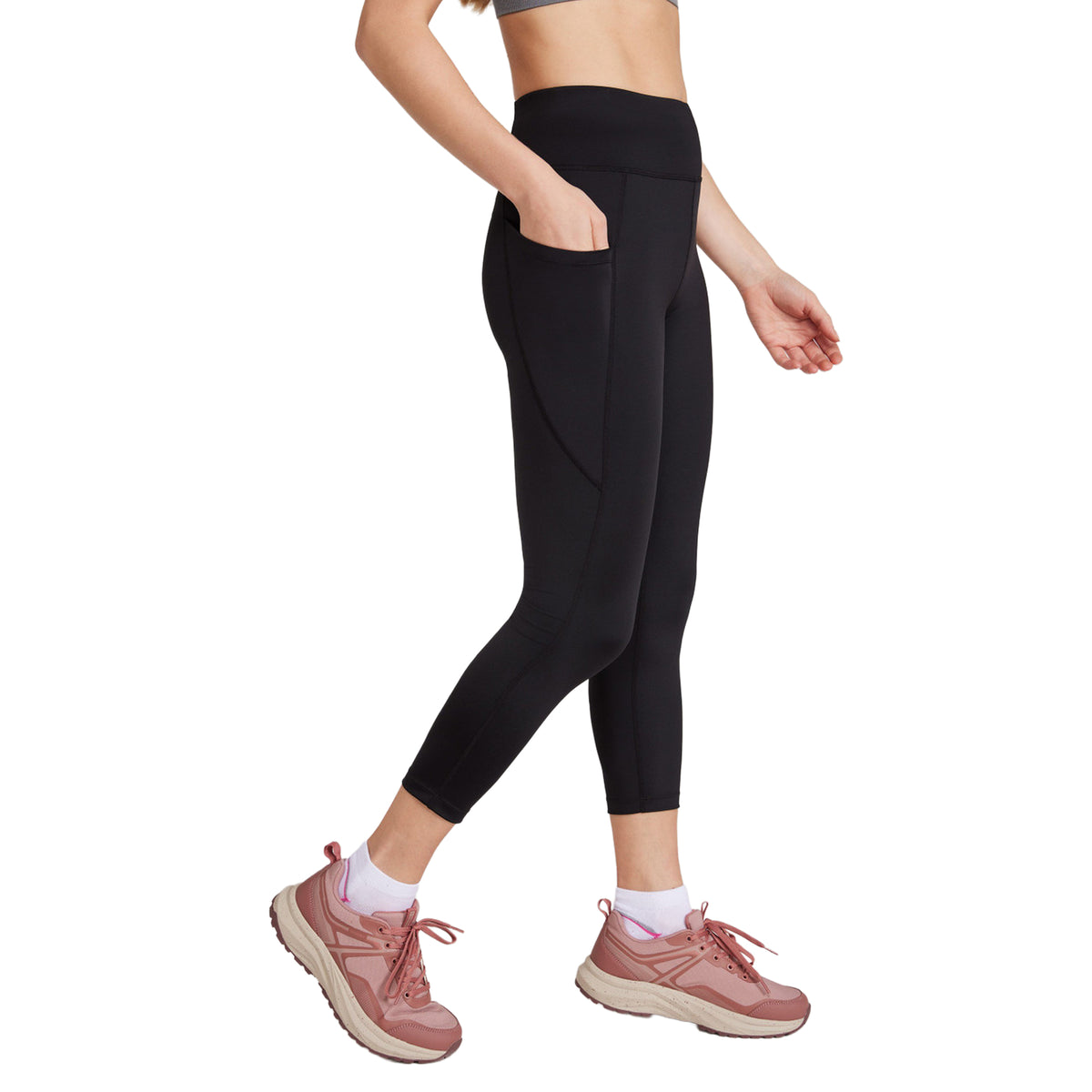 Black - Lifestyle - Mountain Warehouse Womens-Ladies Blackout High Waist 7-8 Leggings