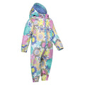 Pale Green - Side - Mountain Warehouse Childrens-Kids Puddle Printed Waterproof Rain Suit