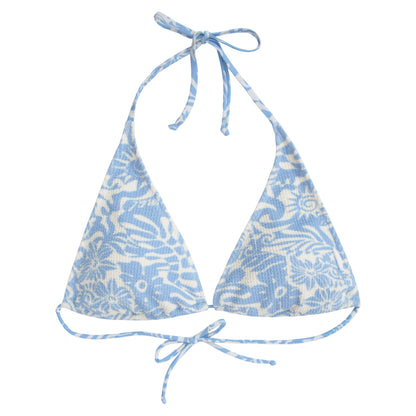 Light Blue - Front - Animal Womens-Ladies Iona Printed Halter Neck Bikini Top